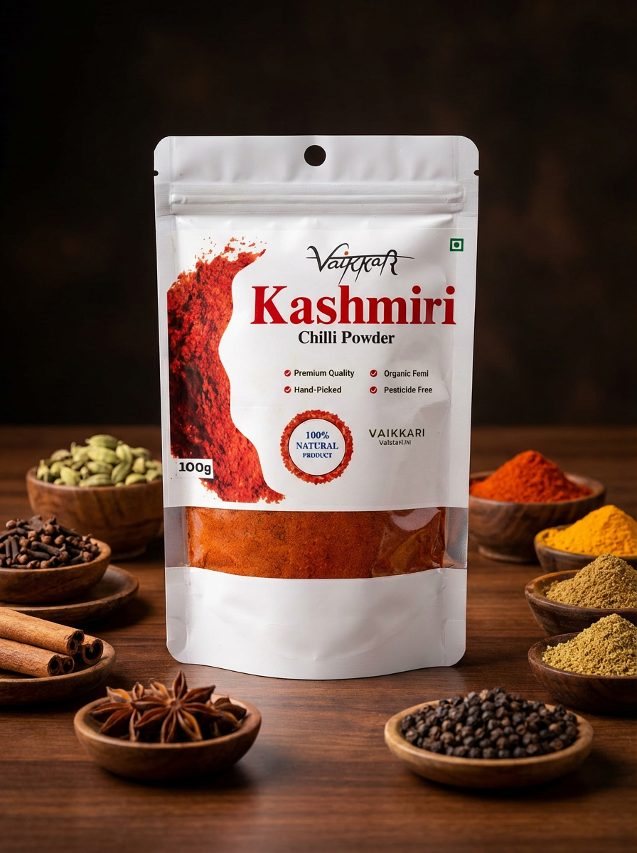 Kashmiri Chilli Powder – Naturally Vibrant & Mildly Spicy